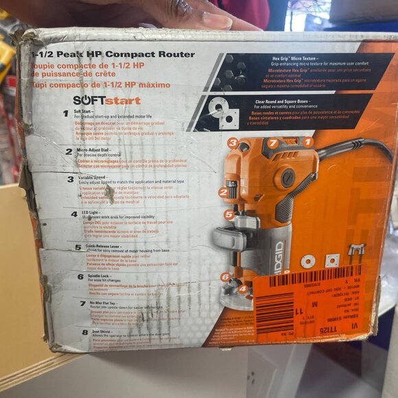 RIDGID 1-1/2 Peak HP Compact Router - Picture 2 of 4